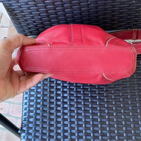 Coach Red Leather Bucket Bag, Small - Picture 5 of 9